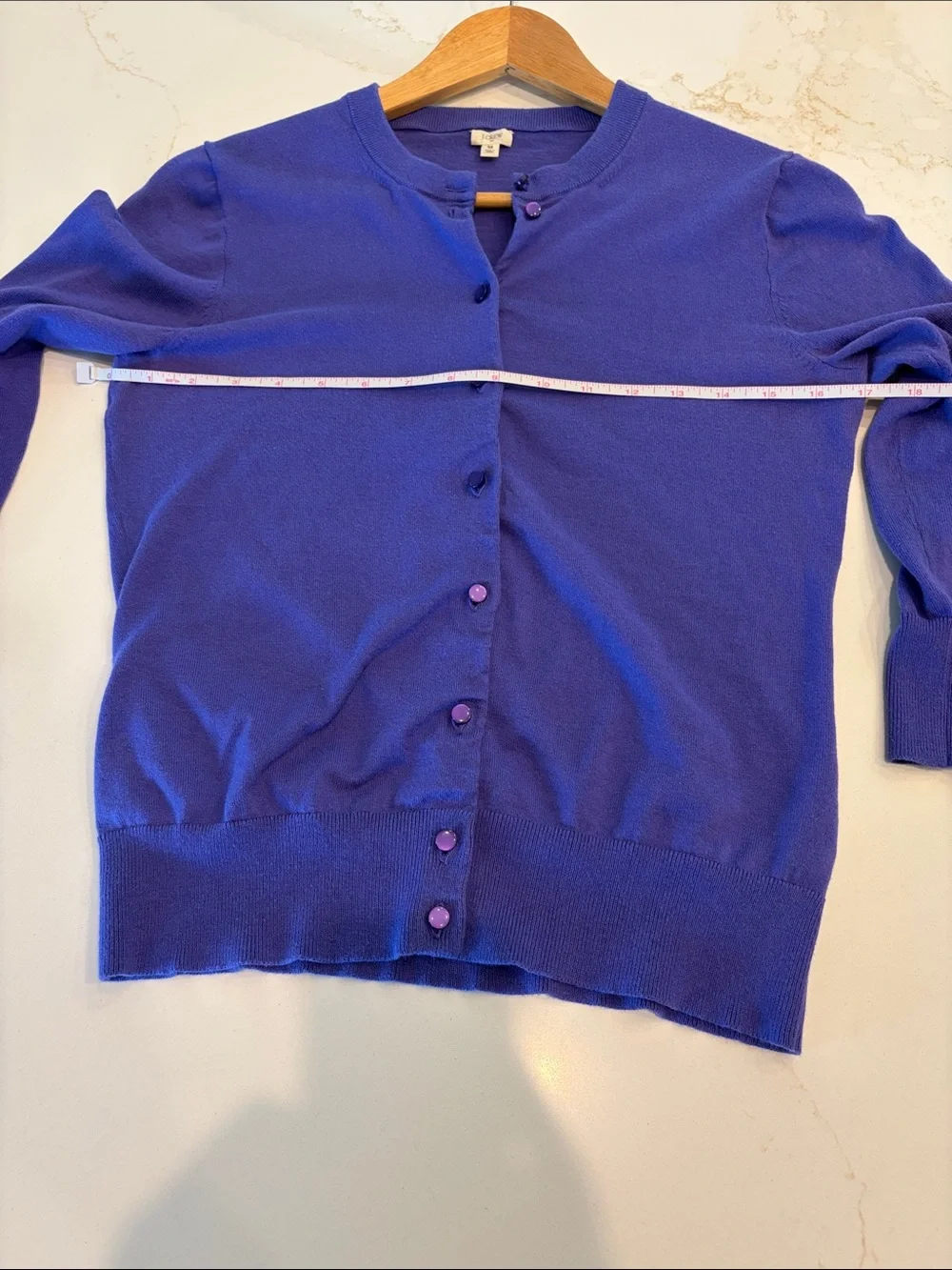 J. Crew Purple Button-Front Women's Cardigan M